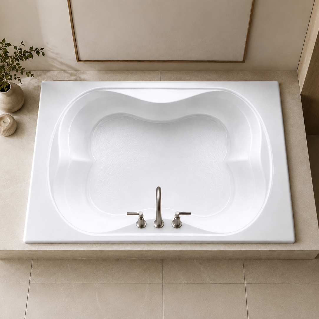 MAKTUB［2LP］ TMS7248 – 72″L x 48″W x 18″H – Acrylic Drop In Two Person Soaking