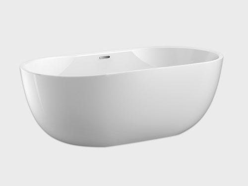Aiden I 65″ Freestanding Deck Mount Faucet Capable Soaking Tub