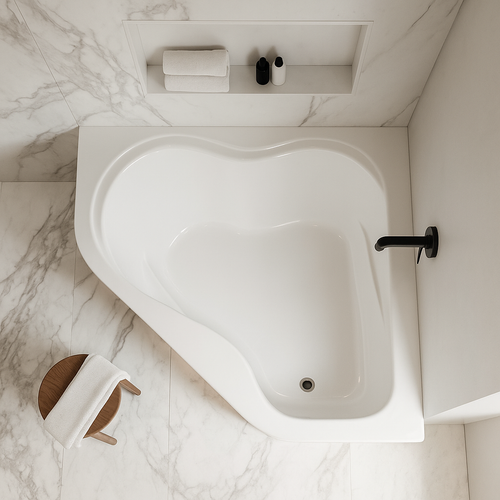 CK5959 – 59″L x 59″W x 20.5″H – Acrylic Drop In Corner Soaking Bathtub