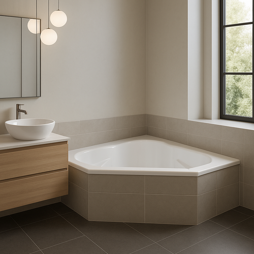 CT6060 - 60″L x 60″W x 19.5″H Acrylic Drop In Corner Bathtub