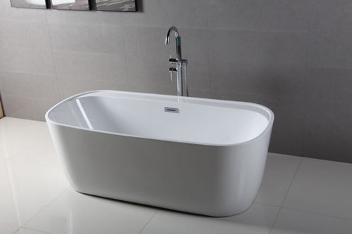 Graceful I 59″ Freestanding Deck Mount Faucet Soaking Tub