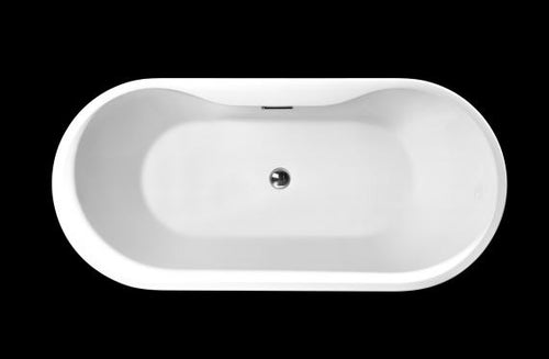 Reflection I 59” Freestanding Deck Mount Faucet Soaking Tub