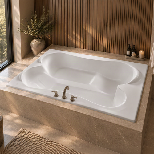 TPL7248 – 72″H x 48″W x 19.5″H – Acrylic Drop In Two Person Soaking Bathtub