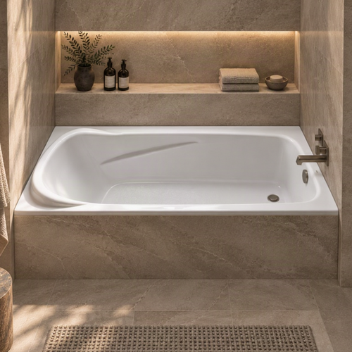 AT7136 – 71″L x 36″W x 18.5″H – Acrylic Drop In Rectangle Soaking Bathtub