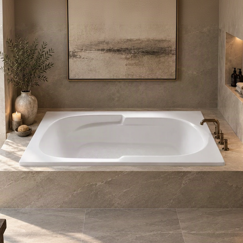 AR6036 – 60″L x 36″W x 18″H – Acrylic Drop In Rectangle Soaking Bathtub