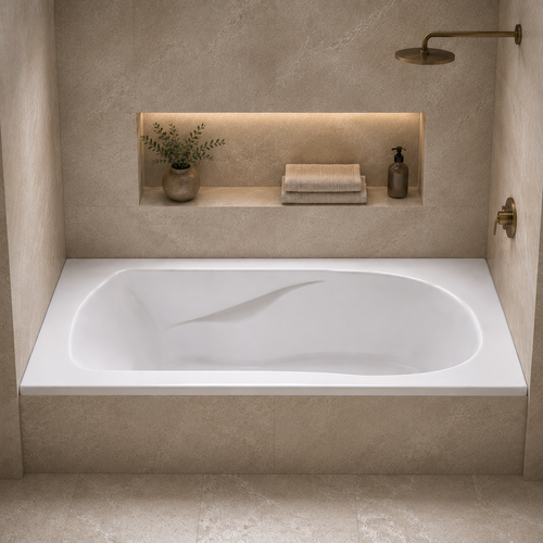 SR6036 – 60″L x 36″W x 18″H – Acrylic Drop In Rectangle Soaking Bathtub