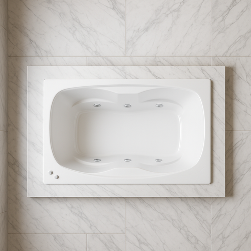 AR6042 – Acrylic Drop In 60″L x 42″W x 20.5″H – Rectangle Soaking Bathtub