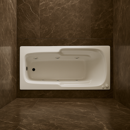AR6532 – 65″L x 32″W x 18.5″H – Acrylic Drop In Rectangle Soaking Bathtub