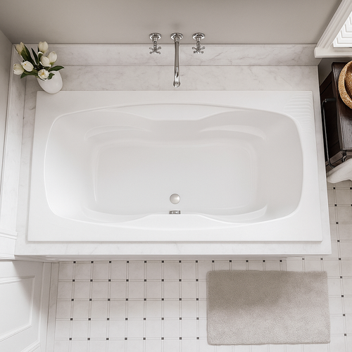 AR7242 – 72″L x 42″W x 20.5″H – Acrylic Drop In Rectangle Soaking Bathtub
