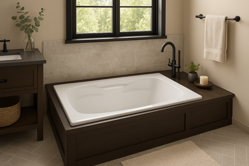 AR7242 – 72″L x 42″W x 20.5″H – Acrylic Drop In Rectangle Soaking Bathtub