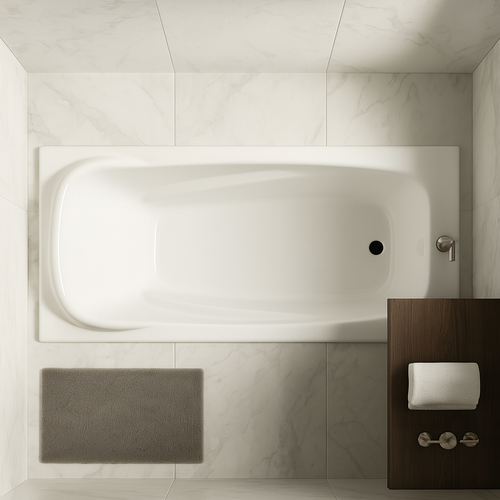 AT7136 – 71″L x 36″W x 18.5″H – Acrylic Drop In Rectangle Soaking Bathtub