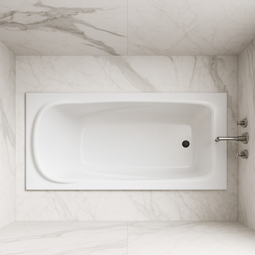 AT7136 – 71″L x 36″W x 18.5″H – Acrylic Drop In Rectangle Soaking Bathtub
