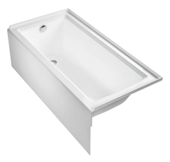ALL6032 Alcove 60″ x 32″ White Bathtub, Left End Drain with Comfort Warm
