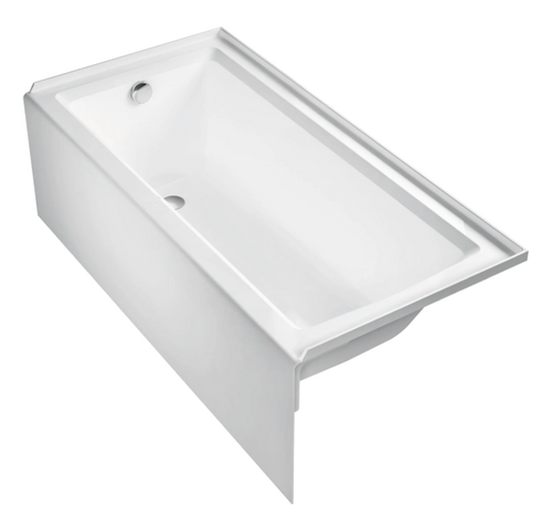 ALL6032 Alcove 60″ x 32″ White Bathtub, Left End Drain with Comfort Warm