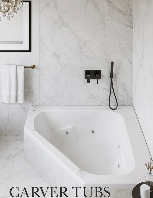 CT6060 - 60″L x 60″W x 19.5″H Acrylic Drop In Corner Bathtub