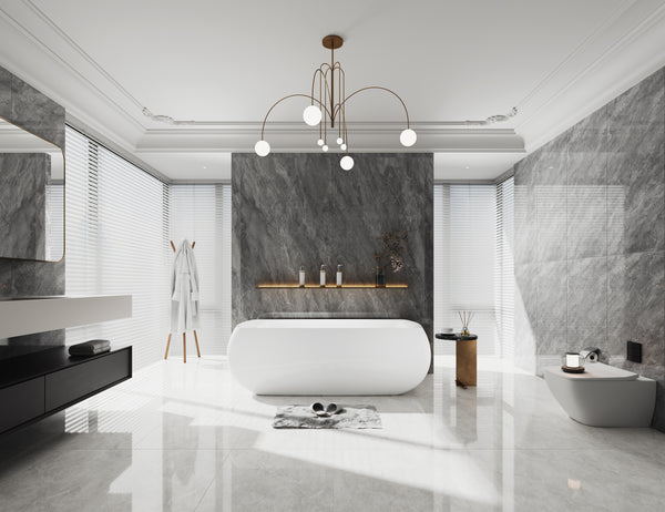 Essence 73" Freestanding Deck Mount Soaking Tub