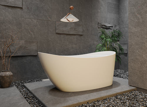 Fiji 67″ Freestanding Deck Mount Faucet Soaking Tub