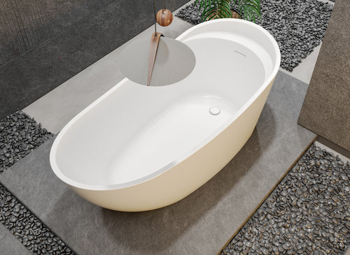 Fiji 67″ Freestanding Deck Mount Faucet Soaking Tub