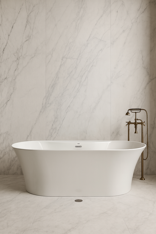 Dreamer 67″ Freestanding Deck Mount Faucet Soaking Tub