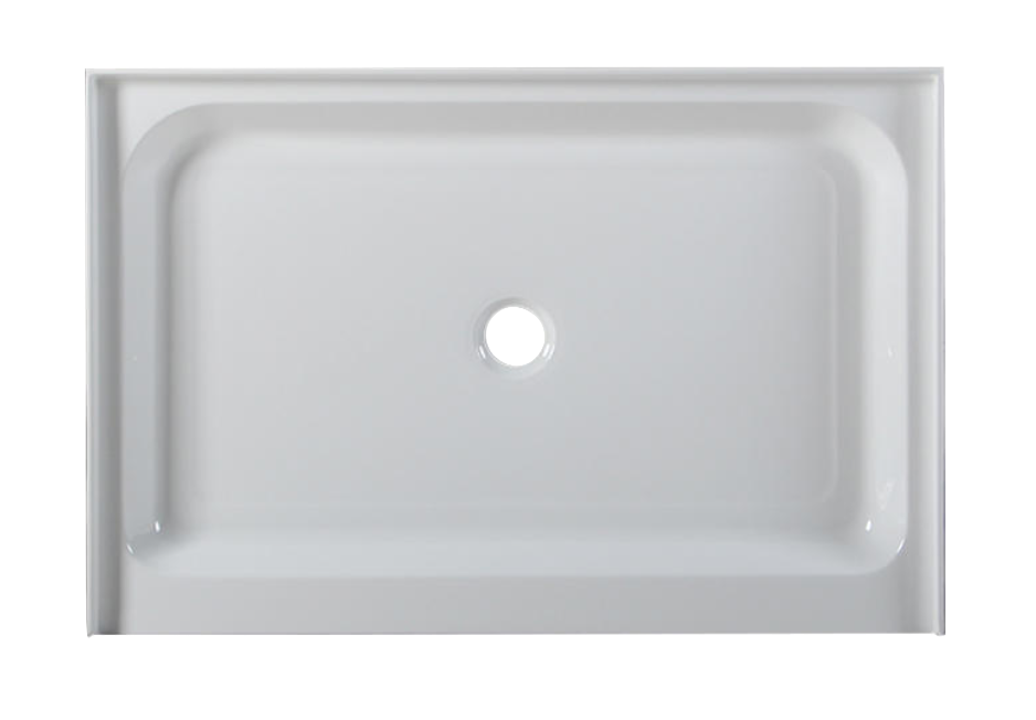 SP4834 Shower Pan 48″ X 34″ White Rectangle Center Drain – Carver Tubs