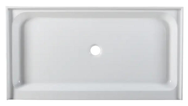 SP6034 White Rectangle Center Drain Shower Pan