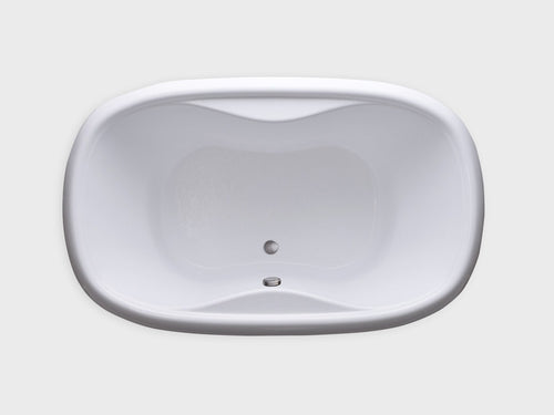 TOD6841 – 68″L x 41″W x 20″H – Acrylic Drop In Oval Soaking Bathtub