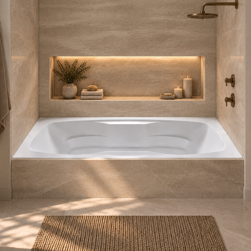 AR6042 – Acrylic Drop In 60″L x 42″W x 20.5″H – Rectangle Soaking Bathtub