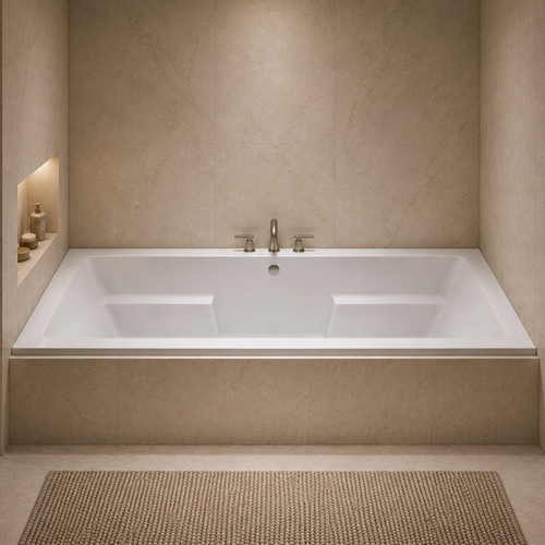 DAR7236 – 72″L x 36″W x 21″H – Acrylic Drop In Rectangle Soaking Bathtub