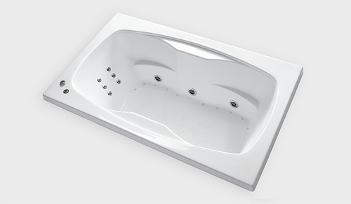 AR6042 – Acrylic Drop In 60″L x 42″W x 20.5″H – Rectangle Air and Heated Jet Bathtub