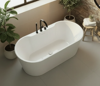 Reflection III 72” Freestanding Deck Mount Faucet Soaking Tub