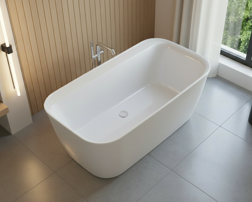 Zen 63″ Freestanding Deck Mount Faucet Soaking Tub