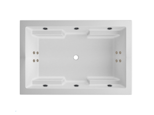 DAR7248 72″L x 48″W x 21″H Acrylic Drop In Rectangle Jetted Bathtub