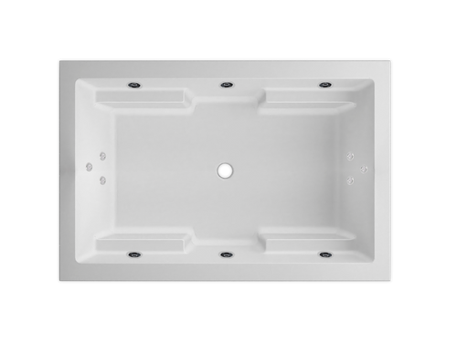 DAR7248 72″L x 48″W x 21″H Acrylic Drop In Rectangle Jetted Bathtub