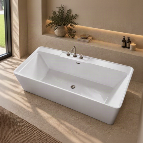 Kaskade II 72″ Freestanding Deck Mount Faucet Soaking Tub