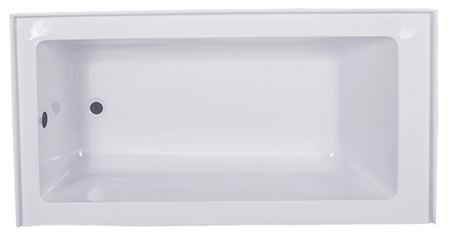 ALL6032 Alcove 60″ x 32″ White Bathtub, Left End Drain with Comfort Warm