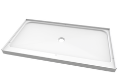 SP6032 White Rectangle Center Drain Shower Pan