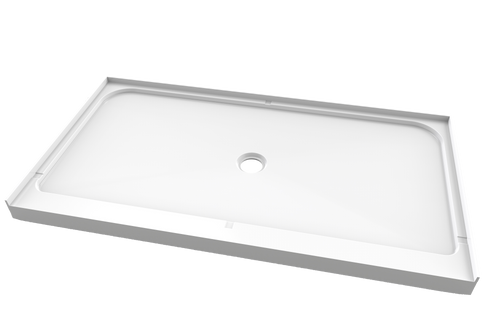 SP6032 White Rectangle Center Drain Shower Pan