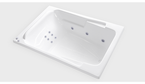 SR7148 – 71″L x 48″W x 19.5″H – Acrylic Drop In Two Person Jetted Bathtub