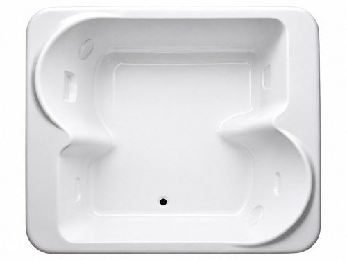 BE7260 – 72″L x 60″W x 19″H – Acrylic Drop In Two Person Soaking Bathtub