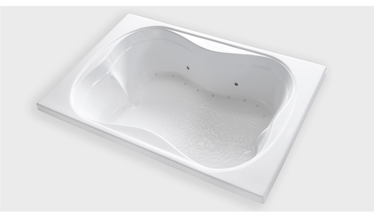 TMS7248 – 72″L x 48″W x 18″H – Acrylic Drop In Two Person Air