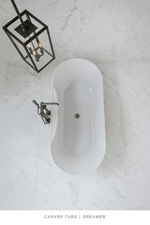 Dreamer 67″ Freestanding Deck Mount Faucet Soaking Tub